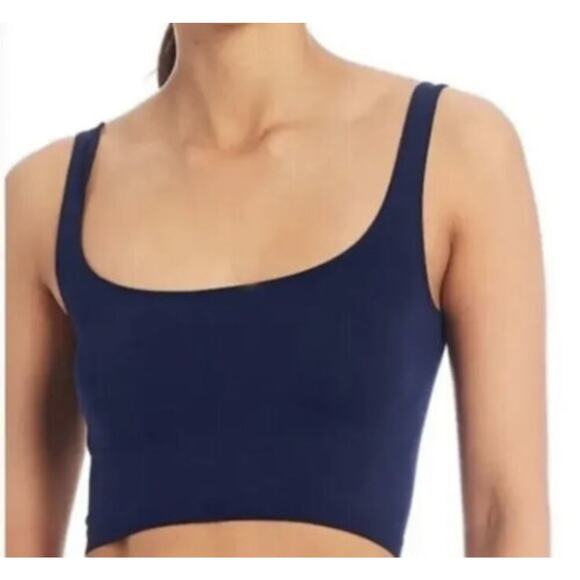 Free People Intimately Navy Cropped Cami Tank - Picture 2 of 5